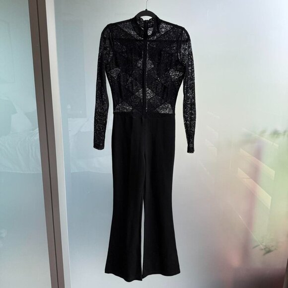 Bcbgmaxazria Black Lace Jumpsuit - Picture 1 of 4
